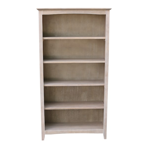 International Concepts Shaker Bookcase, 60"H, Washed Gray Taupe - SH09-3226A