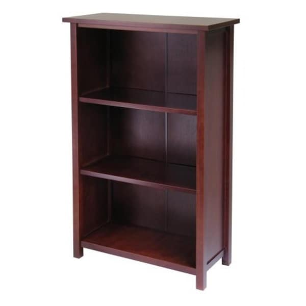 Doba-Bnt 4-Tier Medium Beechwood Storage Shelf or Bookcase - Antique Walnut - SA3278843