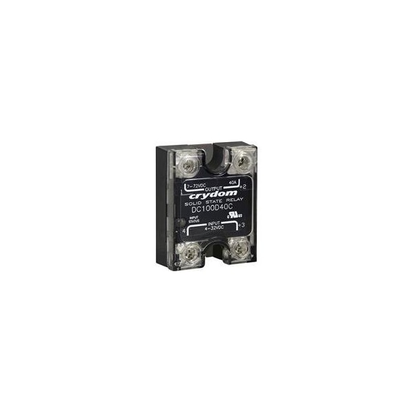 Panel de relé Crydom SSR montaje IP20 100Vdc40A 90-140Vac In - DC100A40C