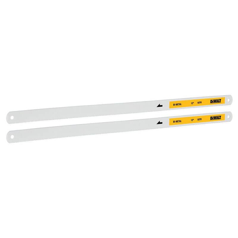 DEWALT 12 in. 18-TPI Bi-Metal Hacksaw Blade (2-Pack) - DWHT20551