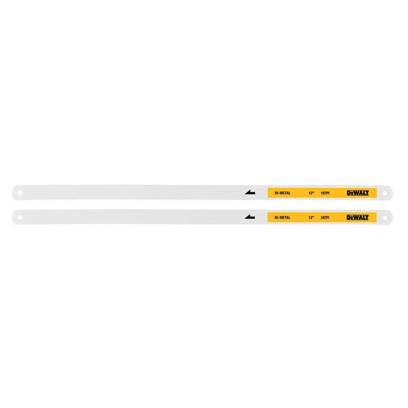 DEWALT 12 in. 18-TPI Bi-Metal Hacksaw Blade (2-Pack) - DWHT20551