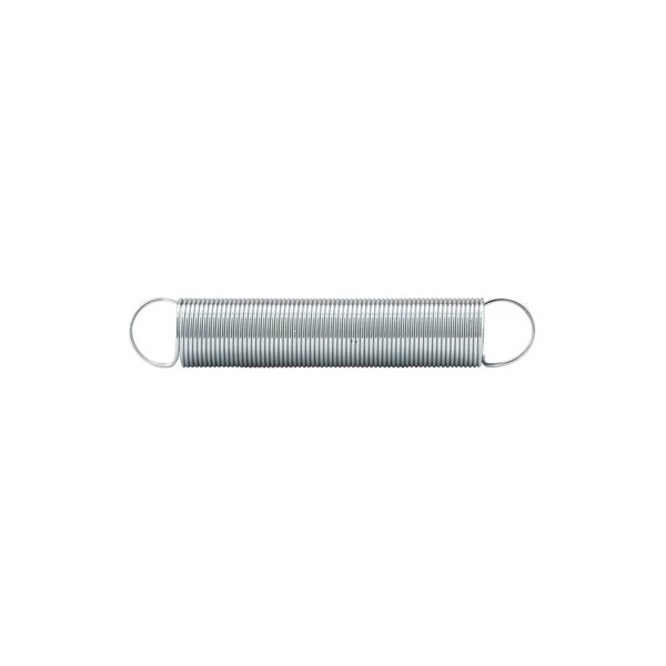 Prime-Line Extension Spring, Steel, Nickel-Plated Finish, 0.028 GA x 7/16inx2-1/2in, Closed Single Loop 2 Pk - SP 9664