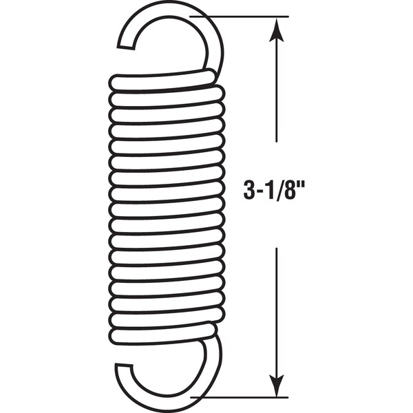 Prime-Line Trampoline Spring, 13/16 in. x 3-1/8 in., Nickel Plated Steel (2-pack) - SP 9623