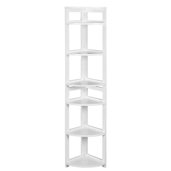 Regency Regency Flip Flop 67 in 6 Shelf High Folding, No Tools Assembly, Wood Bookcase- White - FFC6712WH
