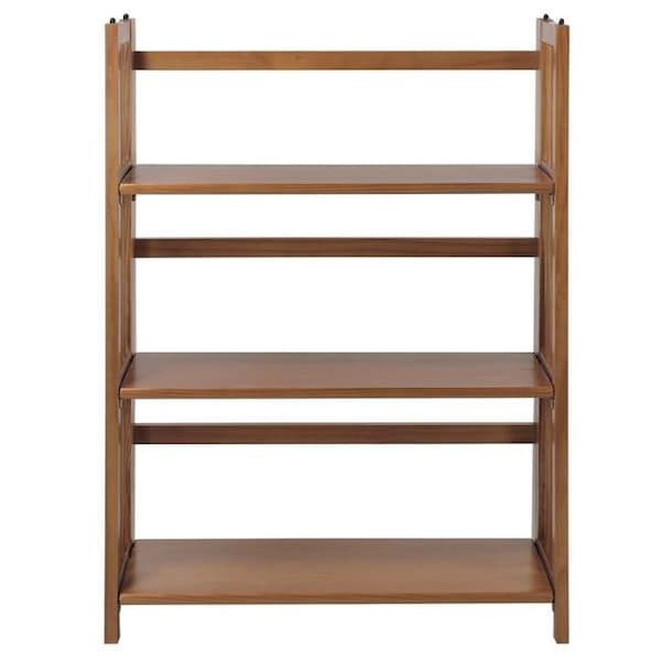 Casual Home Casual Home 330-224 3-Shelf Folding Stackable Bookcase 27.5 in. Wide - Chestnut - 330-224