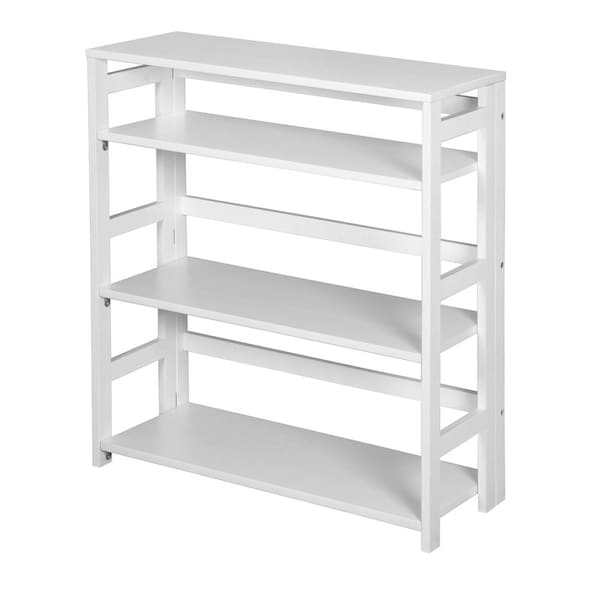 Regency Regency Flip Flop 34 in 3 Shelf High Folding, No Tools Assembly, Wood Bookcase- White - FF3430WH