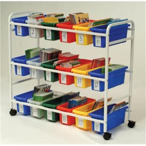 Copernicus Educational Product Copernicus Educational Product - BB005-18 - Cart Leveled Reading Book Browser - 18 Tubs - BB005-18