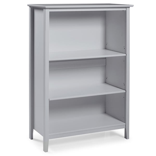 Kd Cama De Bebe 48 in. Simplicity Wood 3-Shelf Bookcase, Dove Gray - KD3250798