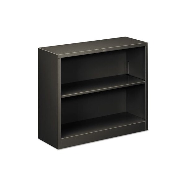 Hon HON, Metal Bookcase, Two-Shelf, 34-1/2w X 12-5/8d X 29h, Charcoal - S30ABCS