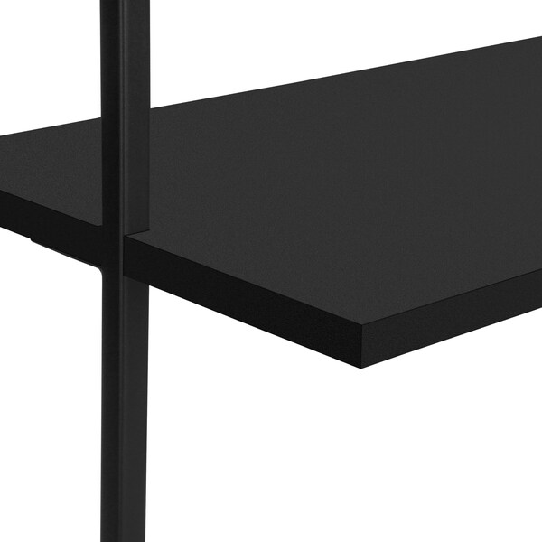 Monarch Specialties Bookshelf, Bookcase, Etagere, Ladder, 5 Tier, 72"H, Office, Bedroom, Metal, Laminate, Black - I 3683