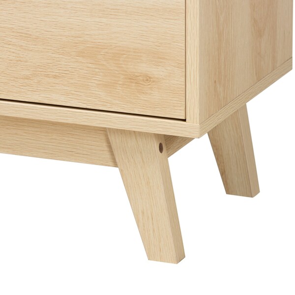 Baxton Studio Danina Japandi Oak Brown Finished Wood Bookshelf - 229-12914-ZORO