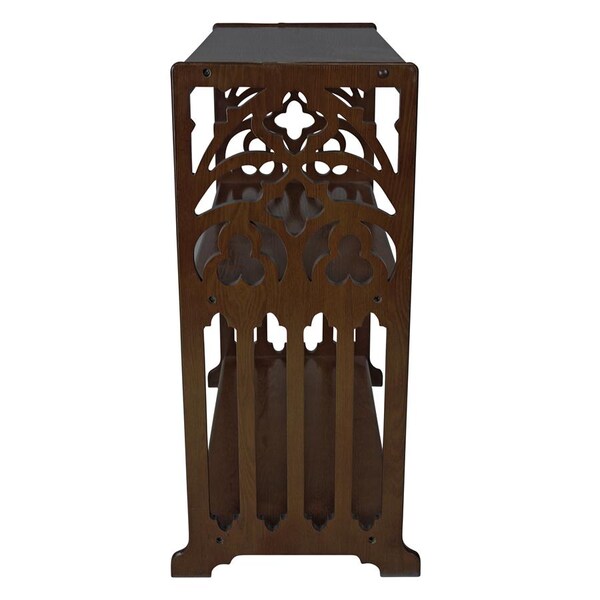 Design Toscano St. Thomas Aquinas Gothic Wooden Bookshelf - BN1330