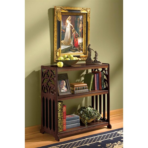 Design Toscano St. Thomas Aquinas Gothic Wooden Bookshelf - BN1330