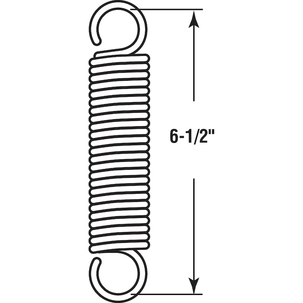 Prime-Line Extension Spring, 1-1/4 in. x 6-1/2 in. x 0.162 in., Steel, Loop - SP 9629