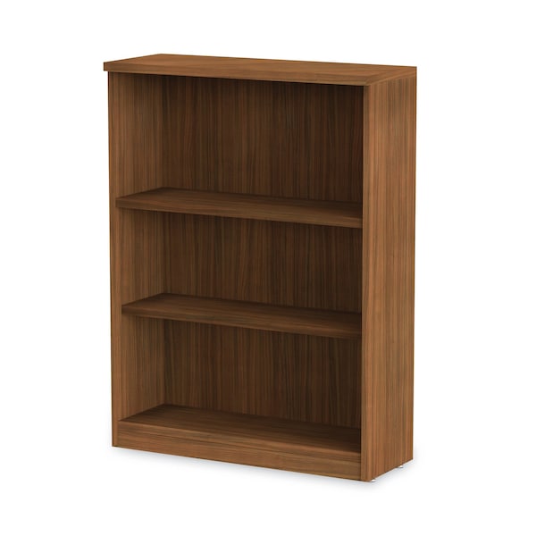 Alera Alera Valencia Bookcase, 3-Shelf, 31 3/4w x 14d x 39 3/8h, Mod Walnut - ALEVA634432WA