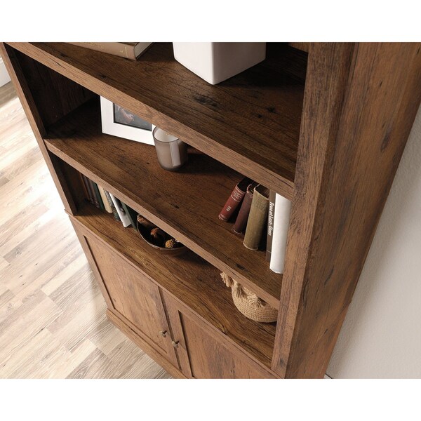 Sauder 5 Shelf Bookcase W/doors Vo , Three adjustable shelves for flexible storage options - 426417