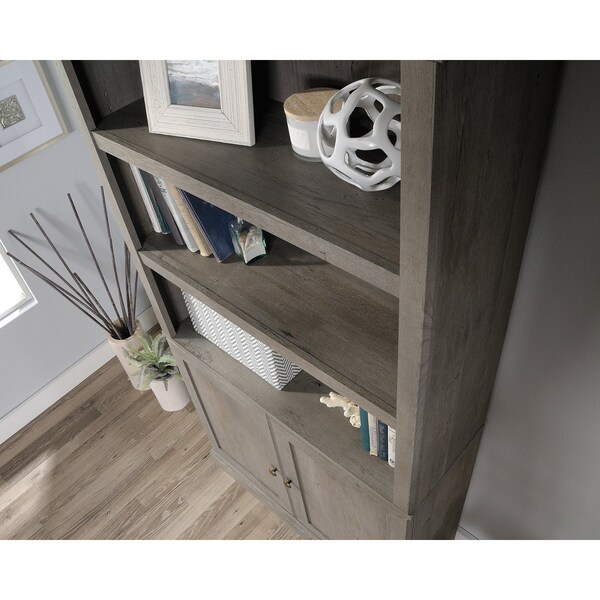 Sauder 5 Shelf Bookcase W/doors Myo , Three adjustable shelves for flexible storage options - 426418