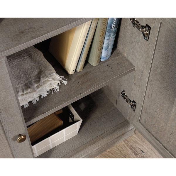 Sauder 5 Shelf Bookcase W/doors Myo , Three adjustable shelves for flexible storage options - 426418