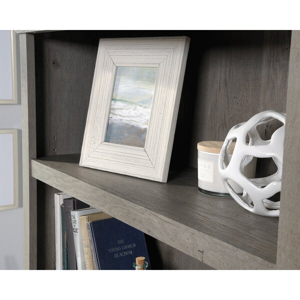 Sauder 5 Shelf Bookcase W/doors Myo , Three adjustable shelves for flexible storage options - 426418