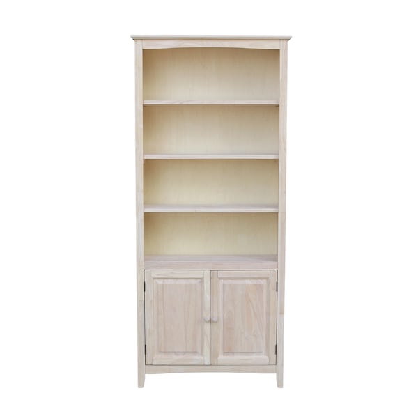 International Concepts Shaker Bookcase, 72"H, Ready to Finish - K-SH-3227A-SH-322D