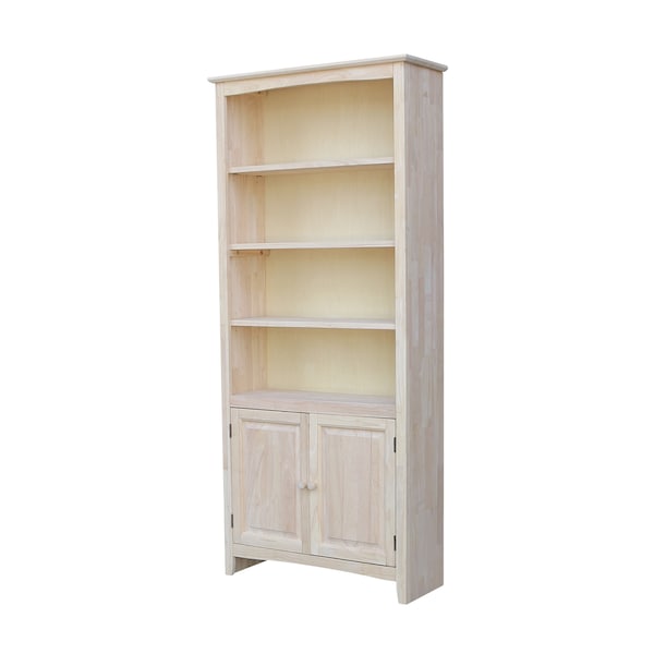 International Concepts Shaker Bookcase, 72"H, Ready to Finish - K-SH-3227A-SH-322D