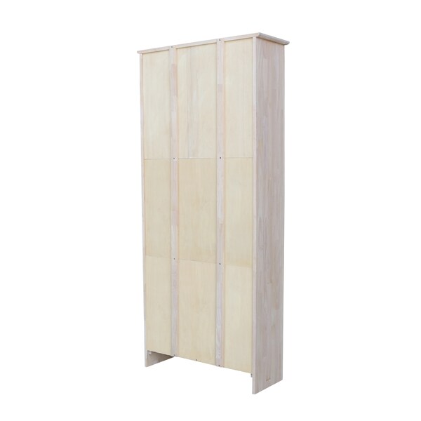 International Concepts Shaker Bookcase, 72"H, Ready to Finish - K-SH-3227A-SH-322D