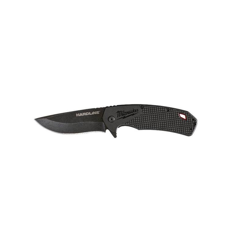 Milwaukee 3.5 in. Hardline D2 Steel Smooth Blade Pocket Folding Knife - 48-22-1999