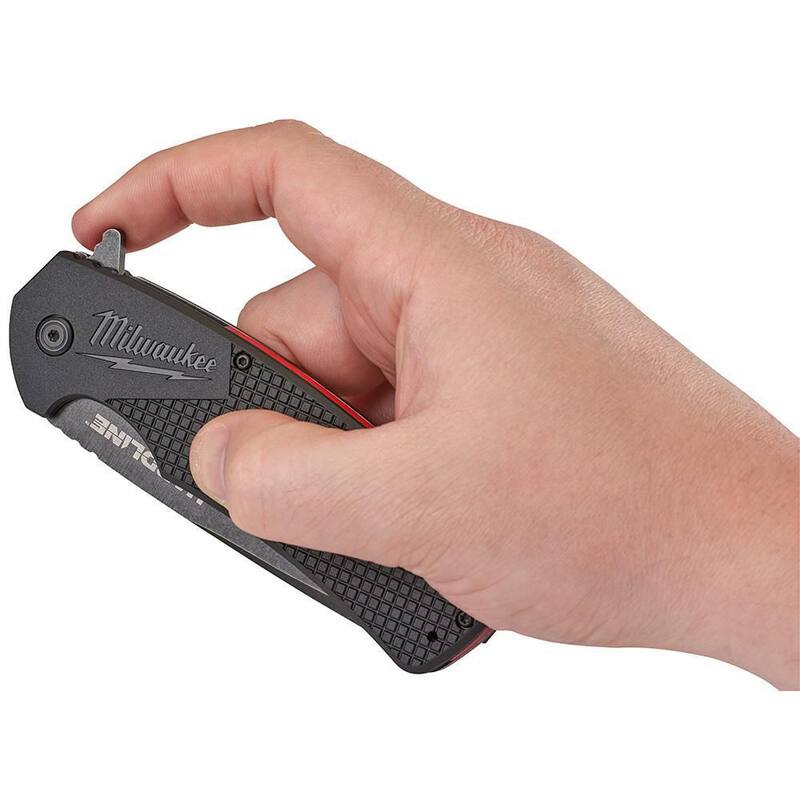 Milwaukee 3.5 in. Hardline D2 Steel Smooth Blade Pocket Folding Knife - 48-22-1999