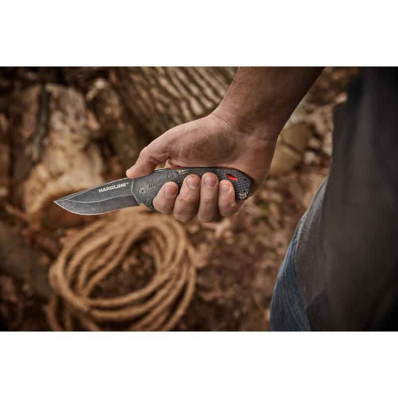Milwaukee 3.5 in. Hardline D2 Steel Smooth Blade Pocket Folding Knife - 48-22-1999
