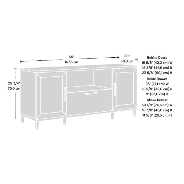 Sauder Tiffin Line Large Credenza Rao A2 - 433265