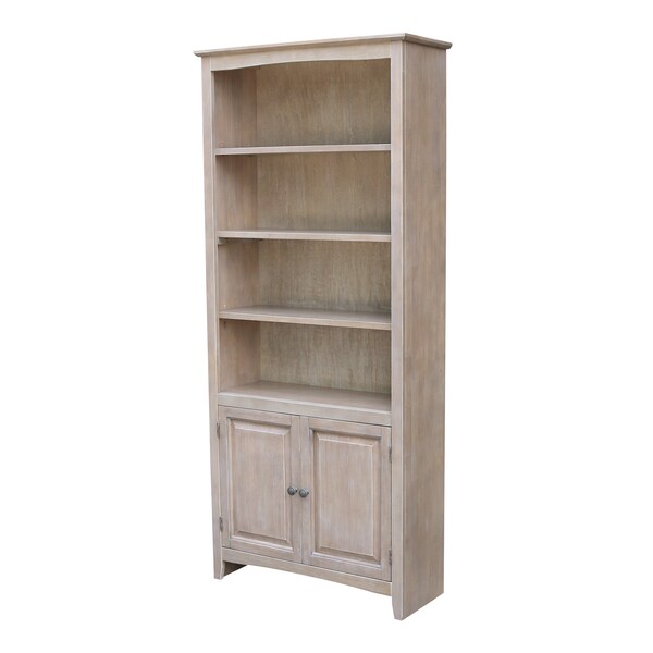 International Concepts Shaker Bookcase, 72"H, Washed Gray Taupe - K09-SH-3227A-SH-322D