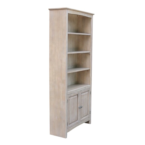 International Concepts Shaker Bookcase, 72"H, Washed Gray Taupe - K09-SH-3227A-SH-322D