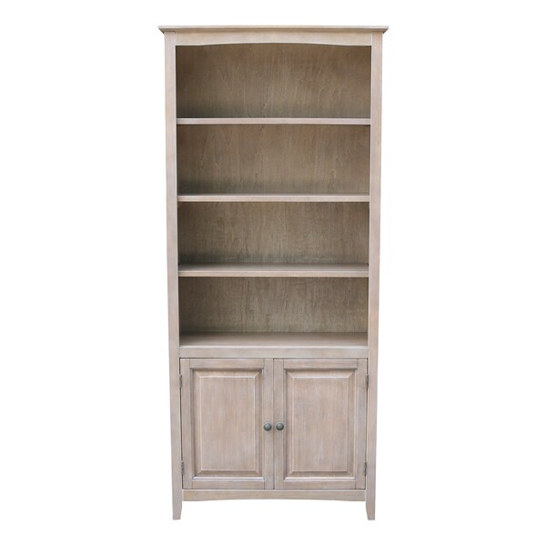 International Concepts Shaker Bookcase, 72"H, Washed Gray Taupe - K09-SH-3227A-SH-322D