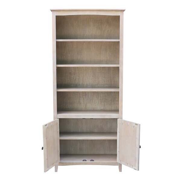 International Concepts Shaker Bookcase, 72"H, Washed Gray Taupe - K09-SH-3227A-SH-322D