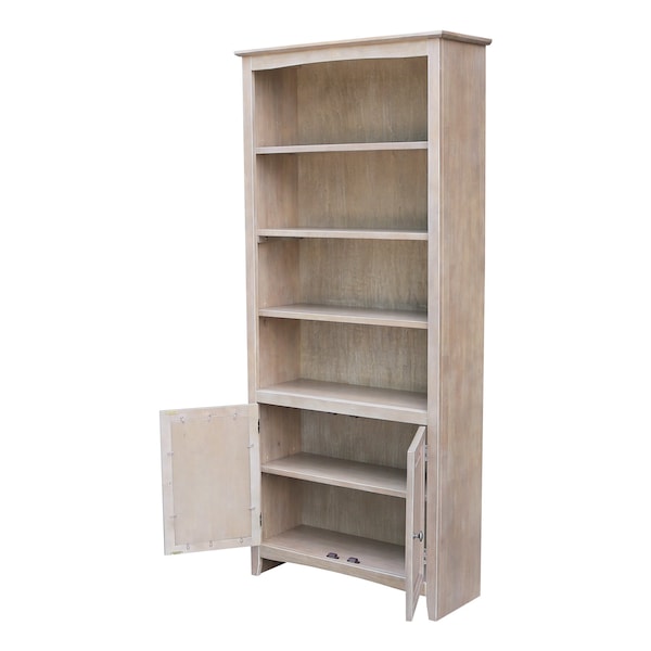 International Concepts Shaker Bookcase, 72"H, Washed Gray Taupe - K09-SH-3227A-SH-322D