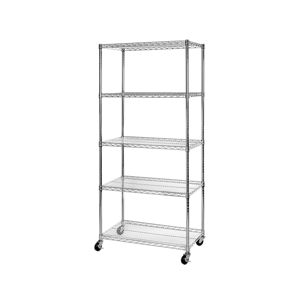 Seville Classics UltraDurable(R), NSF Steel Shelf, 5 Tier - WEB690
