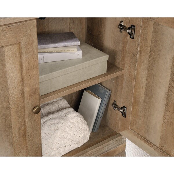 Sauder 5 Shelf Bookcase W/doors Lo , Three adjustable shelves for flexible storage options - 426413