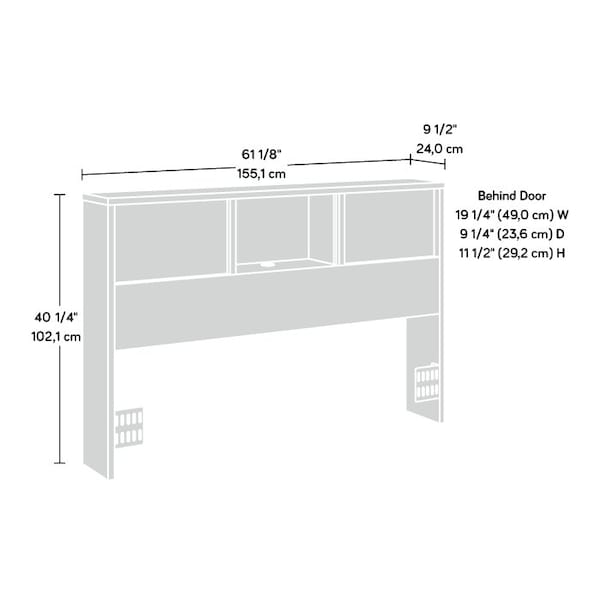 Sauder Harvey Park Full-Queen Headboard Pm , Attaches to full or queen size bed - 433261