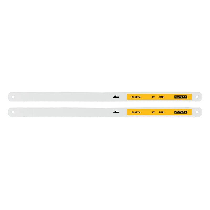 DEWALT 10 in. 24-TPI Bi-Metal Hacksaw Blade (2-Pack) - DWHT20549