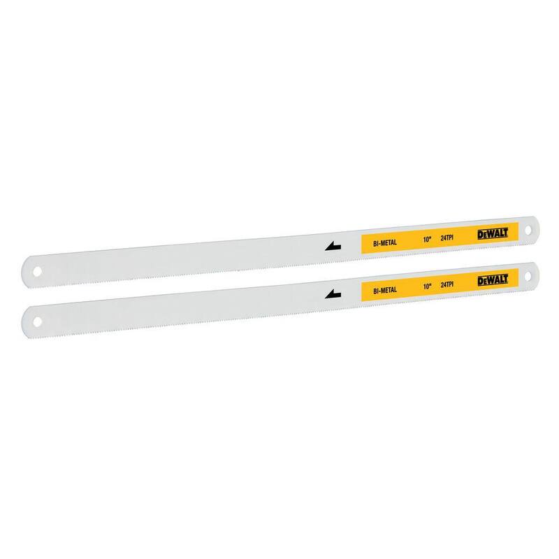 DEWALT 10 in. 24-TPI Bi-Metal Hacksaw Blade (2-Pack) - DWHT20549