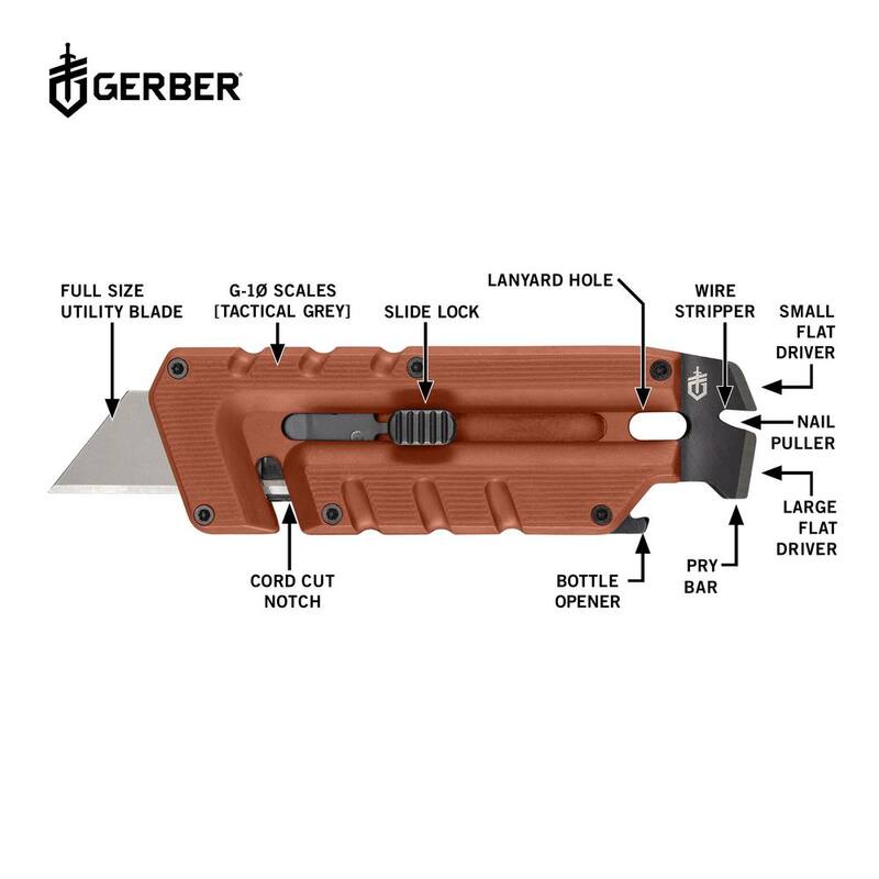 Gerber Prybrid 8-in-1 Multi Tool Utility Knife - 1068148