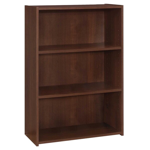 Gfancy Fixtures Cherry Bookcase with 3 Shelves, 11.75 x 24.75 x 35.5 in. - GF3093920