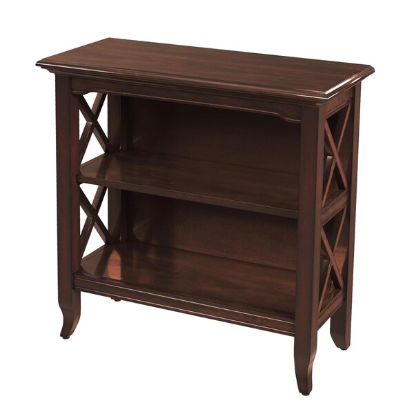 Gfancy Fixtures 30.25 x 32 x 13 in. Newport Plantation Cherry Low Bookcase - GF3093606