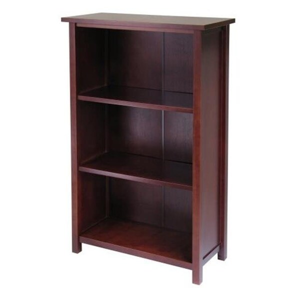 Winsome Winsome  94328 4-Tier Medium Beechwood Storage Shelf or Bookcase - Antique Walnut - 94328