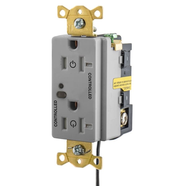 Hubbell Wiring Device-Kellems Automatic Receptacle Control HBL5362LC2GY - HBL5362LC2GY