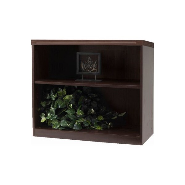 Safco Safco Aberdeen Series 36"W 2 Shelf Quarter Round with 1 Fixed Shelf Mocha - AB2S36LDC