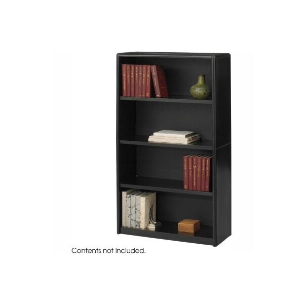 Safco 4-Shelf Economy Bookcase - Black - 7172BL***