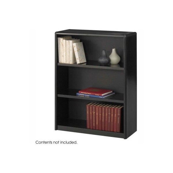 Safco 3-Shelf Economy Bookcase - Black - 7171BL***