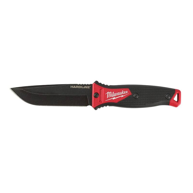 Milwaukee 5 in. Hardline AUS-8 Steel Fixed Blade Knife - 48-22-1928