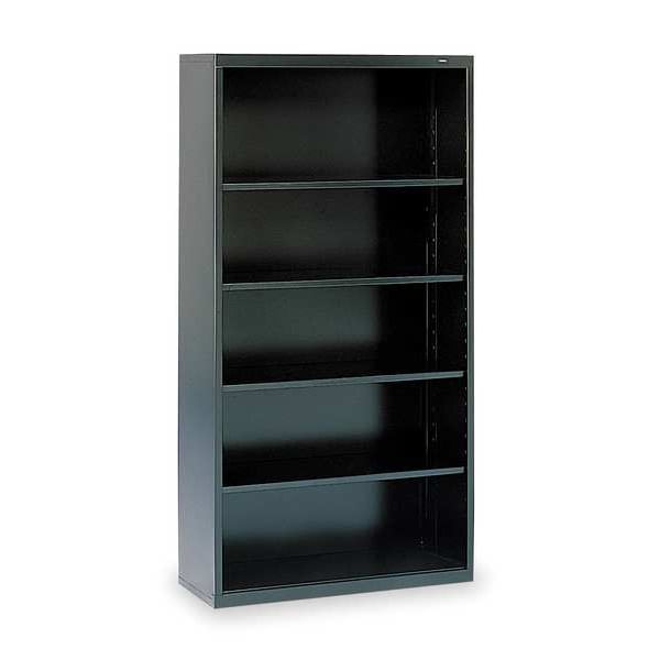 Tennsco 5-Shelf Stationary Bookcase, 66"x34-1/2" Black - B-66BK